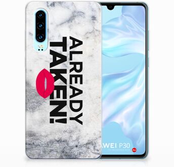 B2Ctelecom Huawei P30 TPU Hoesje Design Already Taken White