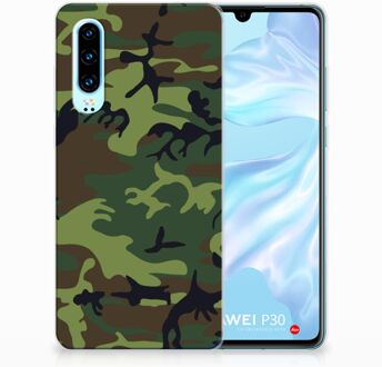 B2Ctelecom Huawei P30 TPU Hoesje Design Army Dark