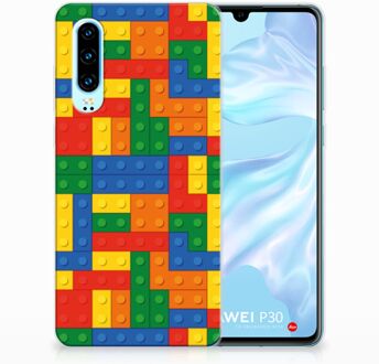 B2Ctelecom Huawei P30 TPU Hoesje Design Blokken