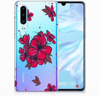 B2Ctelecom Huawei P30 TPU Hoesje Design Blossom Red