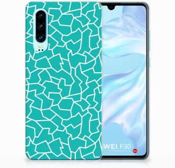 B2Ctelecom Huawei P30 TPU Hoesje Design Cracks Blue