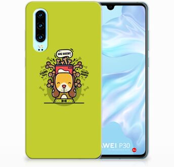 B2Ctelecom Huawei P30 TPU Hoesje Design Doggy Biscuit