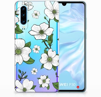 B2Ctelecom Huawei P30 TPU Hoesje Design Dogwood Flowers