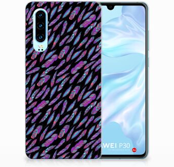 B2Ctelecom Huawei P30 TPU Hoesje Design Feathers Color