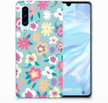 B2Ctelecom Huawei P30 TPU Hoesje Design Flower Power