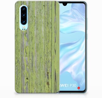 B2Ctelecom Huawei P30 TPU Hoesje Design Green Wood