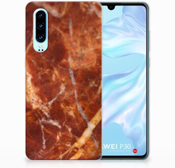 B2Ctelecom Huawei P30 TPU Hoesje Design Marmer Bruin