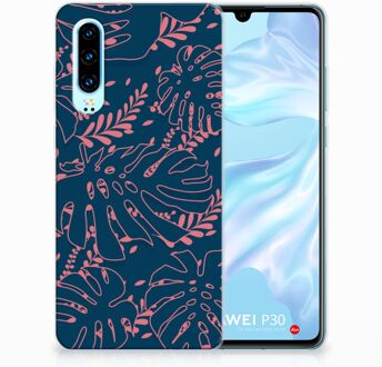 B2Ctelecom Huawei P30 TPU Hoesje Design Palm Leaves