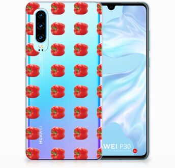 B2Ctelecom Huawei P30 TPU Hoesje Design Paprika Red