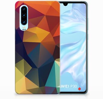 B2Ctelecom Huawei P30 TPU Hoesje Design Polygon Color