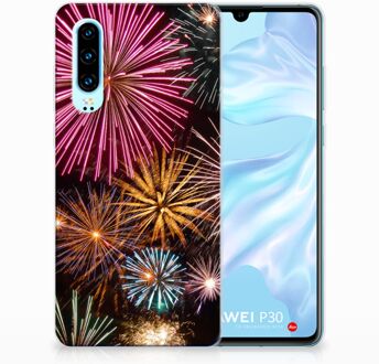 B2Ctelecom Huawei P30 TPU Hoesje Design Vuurwerk