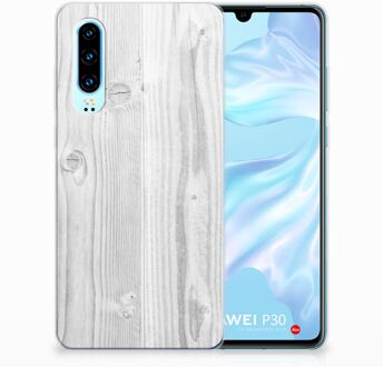 B2Ctelecom Huawei P30 TPU Hoesje Design White Wood