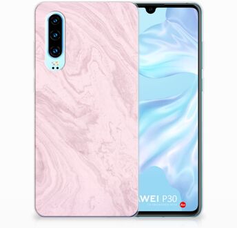 B2Ctelecom Huawei P30 TPU Hoesje Marble Pink