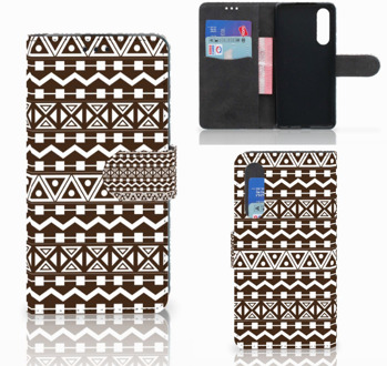 B2Ctelecom Huawei P30 Uniek Boekhoesje Aztec Brown