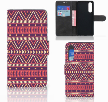 B2Ctelecom Huawei P30 Uniek Boekhoesje Aztec Purple