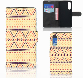 B2Ctelecom Huawei P30 Uniek Boekhoesje Aztec Yellow