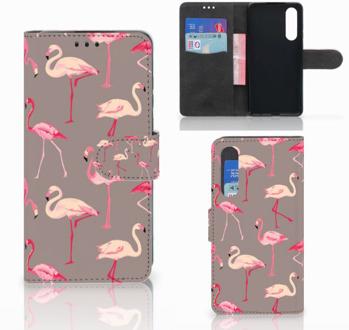 B2Ctelecom Huawei P30 Uniek Boekhoesje Flamingo