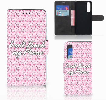 B2Ctelecom Huawei P30 Uniek Boekhoesje Flowers Pink DTMP