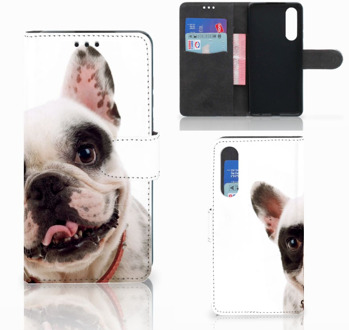 B2Ctelecom Huawei P30 Uniek Boekhoesje Franse Bulldog