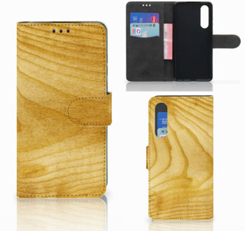 B2Ctelecom Huawei P30 Uniek Boekhoesje Licht Hout