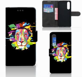 B2Ctelecom Huawei P30 Uniek Boekhoesje Lion Color