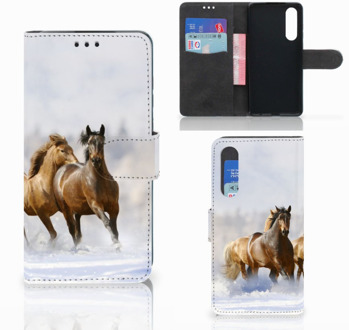 B2Ctelecom Huawei P30 Uniek Boekhoesje Paarden