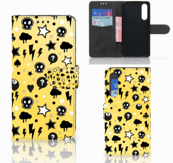 B2Ctelecom Huawei P30 Uniek Boekhoesje Punk Yellow