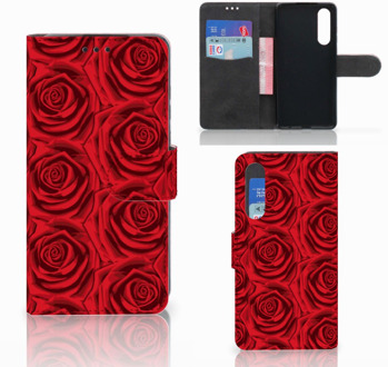 B2Ctelecom Huawei P30 Uniek Boekhoesje Red Roses