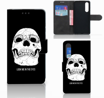 B2Ctelecom Huawei P30 Uniek Boekhoesje Skull Eyes