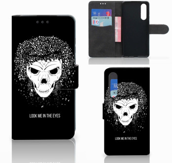 B2Ctelecom Huawei P30 Uniek Boekhoesje Skull Hair