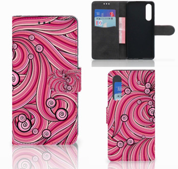 B2Ctelecom Huawei P30 Uniek Boekhoesje Swirl Pink