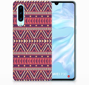 B2Ctelecom Huawei P30 Uniek TPU Hoesje Aztec Purple