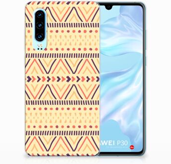 B2Ctelecom Huawei P30 Uniek TPU Hoesje Aztec Yellow