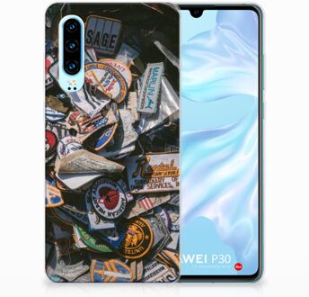 B2Ctelecom Huawei P30 Uniek TPU Hoesje Badges