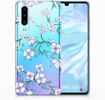 B2Ctelecom Huawei P30 Uniek TPU Hoesje Blossom White