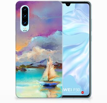 B2Ctelecom Huawei P30 Uniek TPU Hoesje Boat