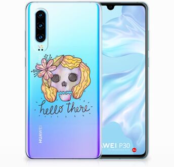 B2Ctelecom Huawei P30 Uniek TPU Hoesje Boho Skull