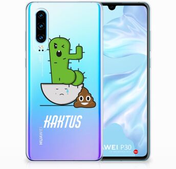 B2Ctelecom Huawei P30 Uniek TPU Hoesje Cactus Poo