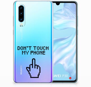 B2Ctelecom Huawei P30 Uniek TPU Hoesje Finger DTMP