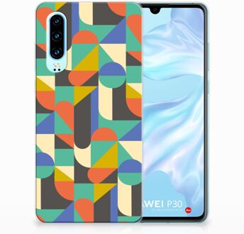 B2Ctelecom Huawei P30 Uniek TPU Hoesje Funky Retro