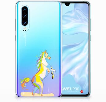 B2Ctelecom Huawei P30 Uniek TPU Hoesje Horse Color