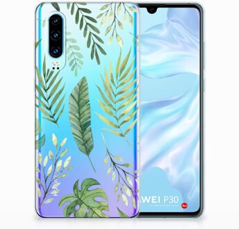 B2Ctelecom Huawei P30 Uniek TPU Hoesje Leaves