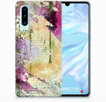 B2Ctelecom Huawei P30 Uniek TPU Hoesje Letter Painting