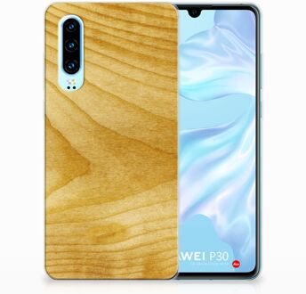 B2Ctelecom Huawei P30 Uniek TPU Hoesje Licht Hout