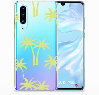 B2Ctelecom Huawei P30 Uniek TPU Hoesje Palmtrees