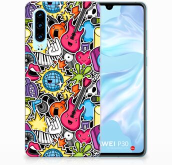 B2Ctelecom Huawei P30 Uniek TPU Hoesje Punk Rock