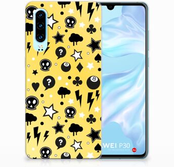 B2Ctelecom Huawei P30 Uniek TPU Hoesje Punk Yellow