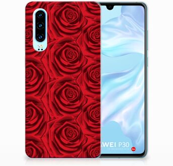 B2Ctelecom Huawei P30 Uniek TPU Hoesje Red Roses