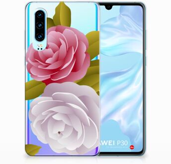 B2Ctelecom Huawei P30 Uniek TPU Hoesje Roses