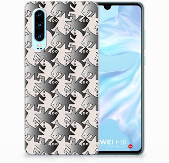 B2Ctelecom Huawei P30 Uniek TPU Hoesje Salamander Grey